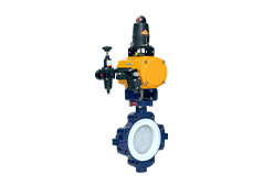 Pneumatically Actuated Butterfly Valve